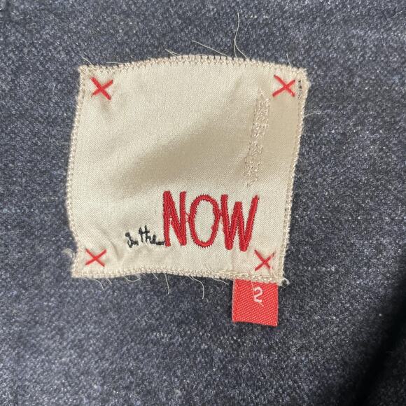 In The Now Skirt Womens 2 Gray Blue Wool Blend Pencil Pipe Trim Career Lined - Picture 4 of 9